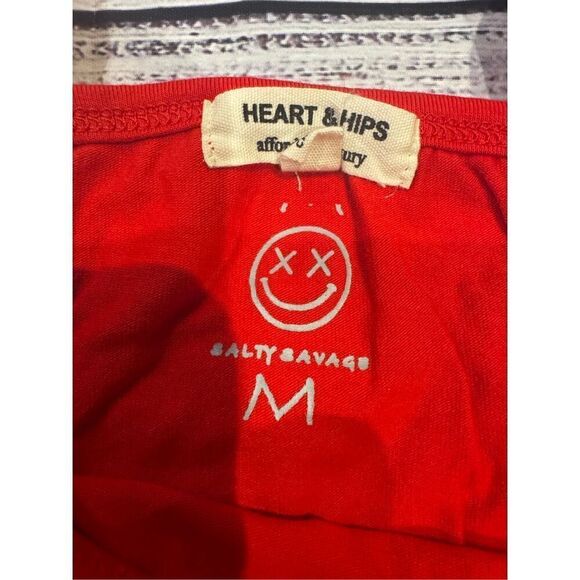Salty Savage Ladies "BE YOURSELF, NOBODY LIKES YOU ANYWAY" High Neck Halter Crop - Picture 3 of 5